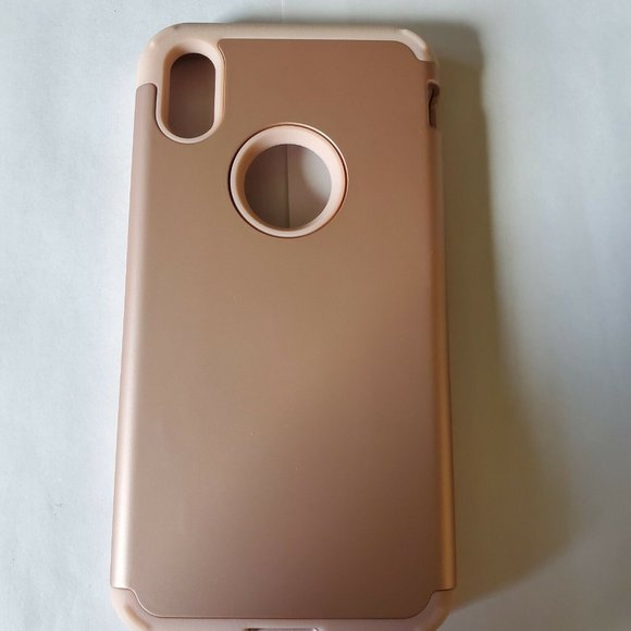 iphone XS Max 6.5 Case Rose Gold and Pink  Rubber - Picture 2 of 6